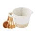 Ceramic Measuring Cup & Wood Spoon Set